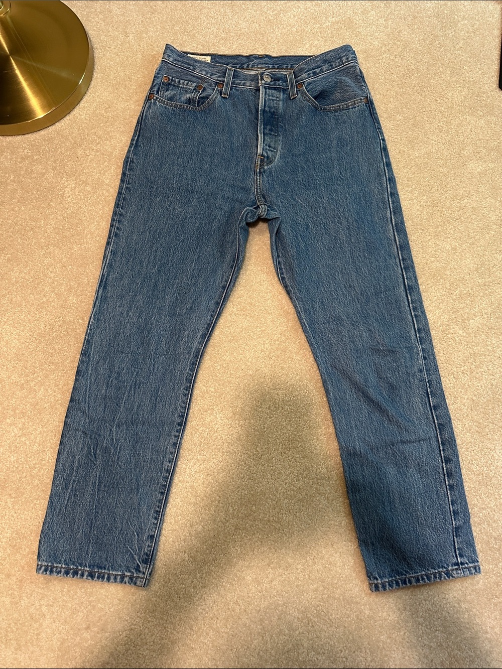 Levi's Straight-Leg Jeans in Medium Blue Denim